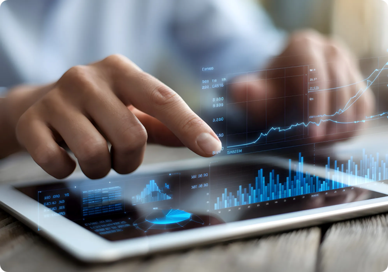 最先端技術と実績を示すサービス紹介イメージ